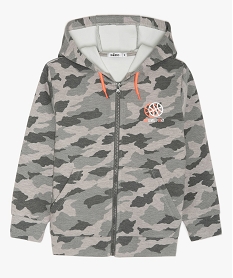 GEMO Sweat garçon zippé imprimé camouflage Imprimé