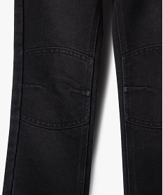 jean garcon coupe regular avec genoux renforces noirB133901_3