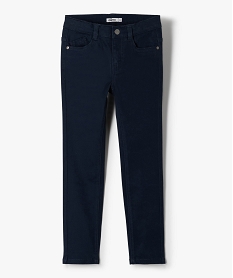 pantalon garcon coupe skinny en toile extensible bleuB135501_1