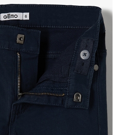 pantalon garcon coupe skinny en toile extensible bleuB135501_2
