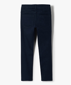 pantalon garcon coupe skinny en toile extensible bleuB135501_3