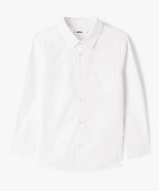 chemise garcon unie repassage facile blancB136501_1