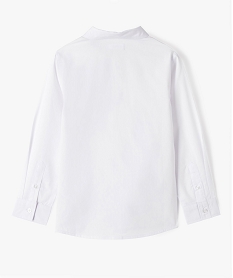 chemise garcon unie repassage facile blancB136501_4