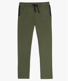 pantalon garcon en maille - taille elastiquee vertB136801_1