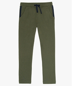 GEMO Pantalon garçon en maille - taille élastiquée kaki standard