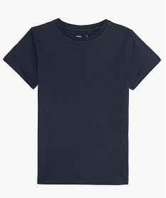 GEMO Tee-shirt garçon uni à manches courtes Bleu