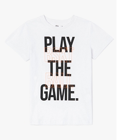 GEMO Tee-shirt garçon avec inscription fluo blanc standard