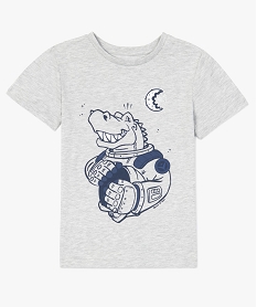 GEMO Tee-shirt garçon imprimé XXL streetwear Gris