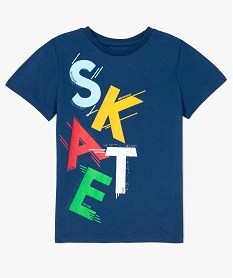 GEMO Tee-shirt garçon imprimé XXL streetwear bleu standard