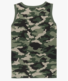debardeur garcon en coton imprime camouflage multicoloreB145601_2