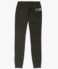 pantalon de jogging garcon imprime a ceinture elastiquee vert pantalonsB145901_2