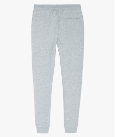 pantalon de jogging garcon avec inscription sur la jambe en jersey chine et molletonne gris pantalonsB146101_2