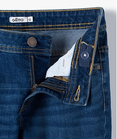 jean garcon coupe slim avec plis sur les hanches grisB148801_3