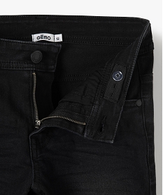 jean garcon ultra skinny stretch avec plis aux hanches noir jeansB149101_2