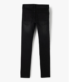 jean garcon ultra skinny stretch avec plis aux hanches noir jeansB149101_3