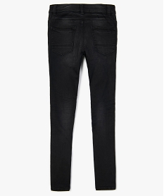 jean garcon ultra skinny stretch avec plis aux hanches noir jeansB149101_4