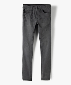 jean garcon ultra skinny stretch avec plis aux hanches gris jeansB149201_1