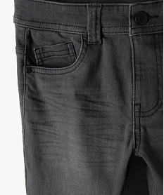 jean garcon ultra skinny stretch avec plis aux hanches gris jeansB149201_2