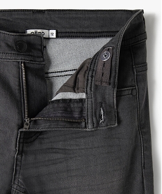 jean garcon ultra skinny stretch avec plis aux hanches gris jeansB149201_3