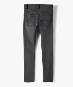 jean garcon ultra skinny stretch avec plis aux hanches gris jeansB149201_4