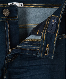 jean garcon ultra skinny stretch avec plis aux hanches bleuB149301_2