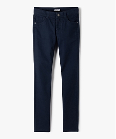 GEMO Pantalon garçon style jean slim 5 poches Bleu