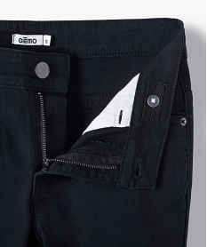 pantalon garcon style jean slim 5 poches noirB150001_2