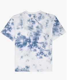 tee-shirt garcon a manches courtes imprime gamer fond multicolore blancB153201_2