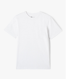 tee-shirt a manches courtes uni garcon blanc tee-shirtsB153401_1