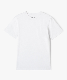 GEMO Tee-shirt à manches courtes uni garçon Blanc