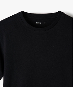 tee-shirt garcon a manches courtes uni noirB153501_2