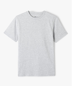 GEMO Tee-shirt à manches courtes uni garçon maille chinée Gris