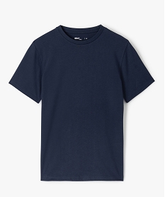 tee-shirt a manches courtes uni garcon bleu tee-shirtsB153701_1