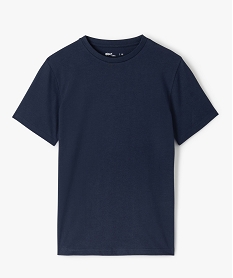GEMO Tee-shirt à manches courtes uni garçon navy