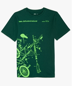 tee-shirt garcon avec motif bmx sur lavant vertB154101_1