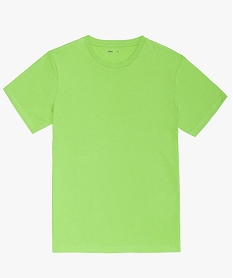 GEMO Tee-shirt garçon uni à manches courtes Vert