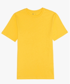 tee-shirt garcon uni a manches courtes jauneB155501_1
