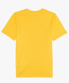 tee-shirt garcon uni a manches courtes jauneB155501_2