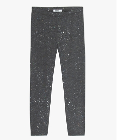 GEMO Legging fille chiné à paillettes Gris