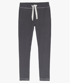 pantalon de jogging fille coupe ajustee gris pantalonsB159501_1