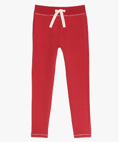 GEMO Pantalon de jogging fille coupe ajustée Rouge