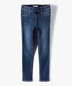 GEMO Jean ultra skinny à taille réglable fille bleu vif