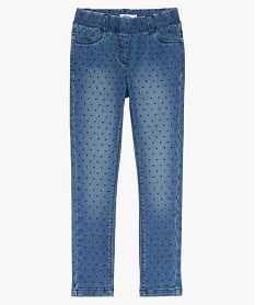 GEMO Jegging fille à pois Bleu