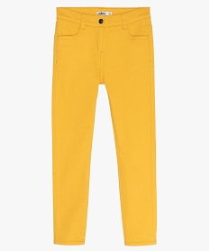 pantalon stretch coupe slim fille jauneB164701_1