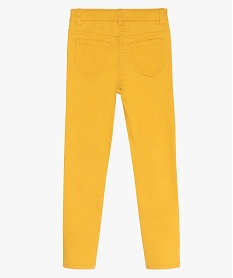pantalon stretch coupe slim fille jauneB164701_3
