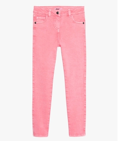 GEMO Jean fille coloré coupe slim Rose