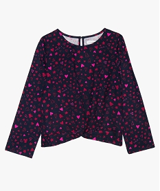 blouse fille fluide a motifs - lulu castagnette rougeB166301_1