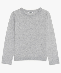 GEMO Pull fille à nopes uni Gris