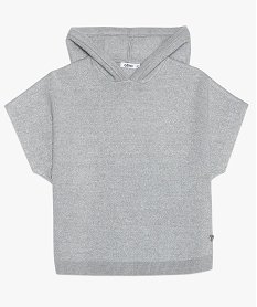 GEMO Pull fille poncho à manches courtes Gris