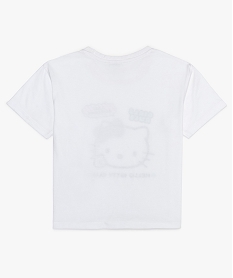 tee-shirt court fille avec motif dessine - hello kitty blancB173701_2